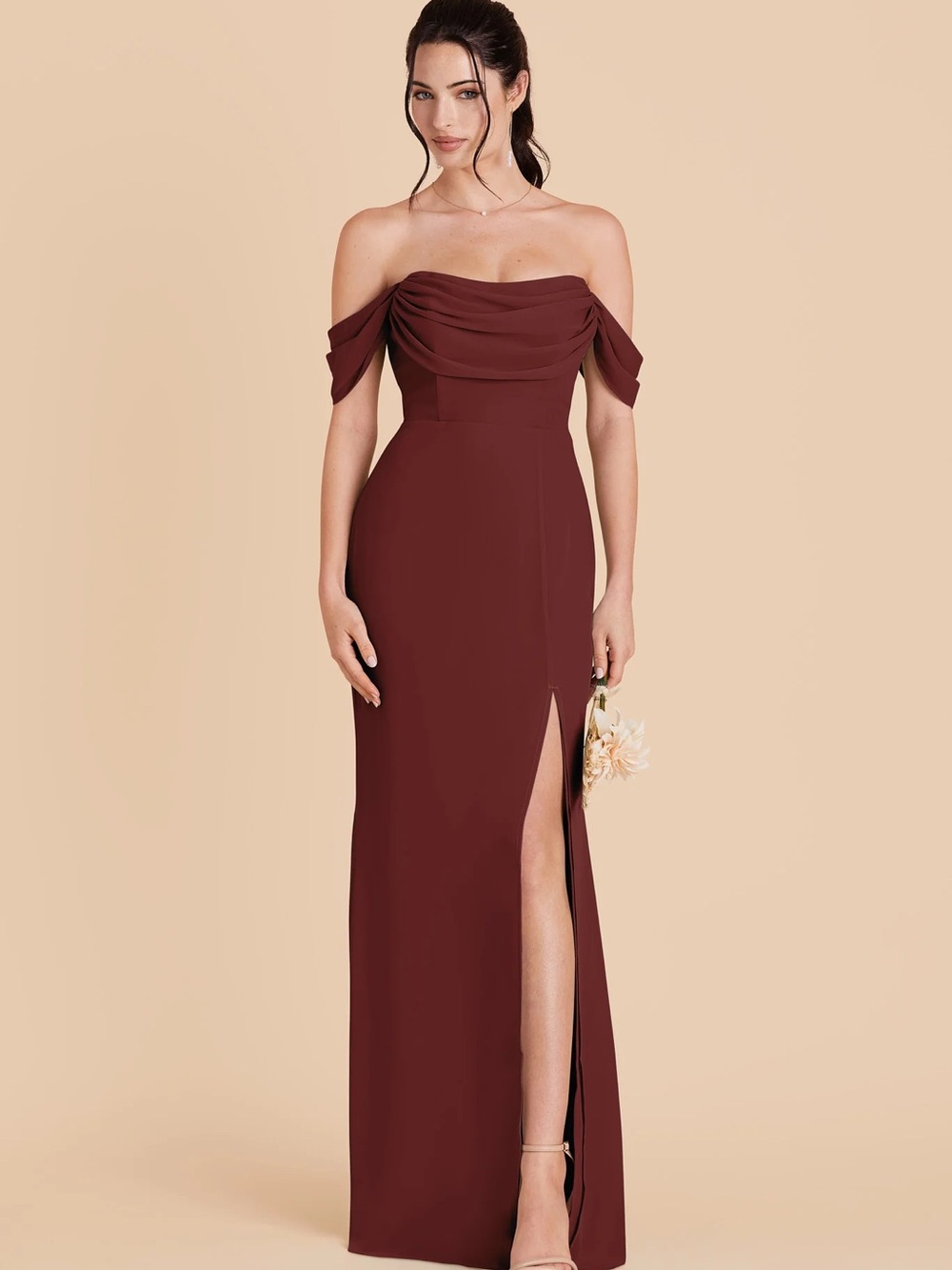 Birdy Grey Mira Bridesmaid Dress Cabernet Chiffon